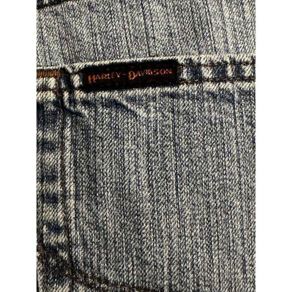 Harley Davidson Blue Jeans 40 X 32 Straight Leg Denim Black Label Biker Motor - Picture 9 of 15
